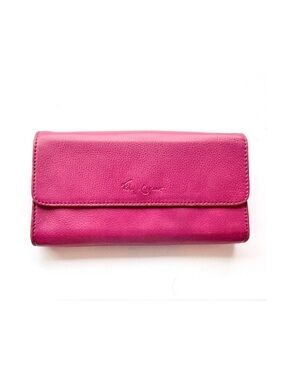 Foley + Corinna Magenta Leather Clutch